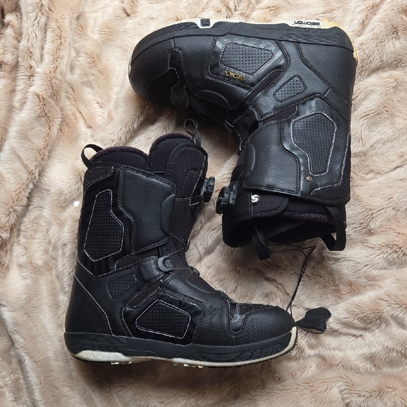 SALOMON FRACTION SNOWBOARD BOOTS,  SIZE 10, BOA SYSTEM - Picture 1 of 12
